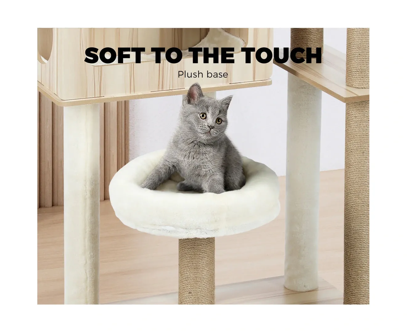 142cm Cat Tree Tower Scratching Post Scratcher Cats Condo House Bed Furniture