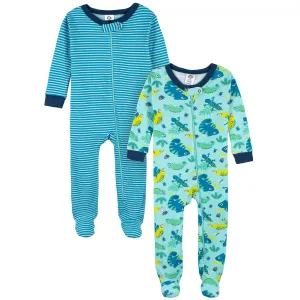 2-Pack Baby & Toddler Boys Bug Expert Snug Fit Footed Cotton Pajamas