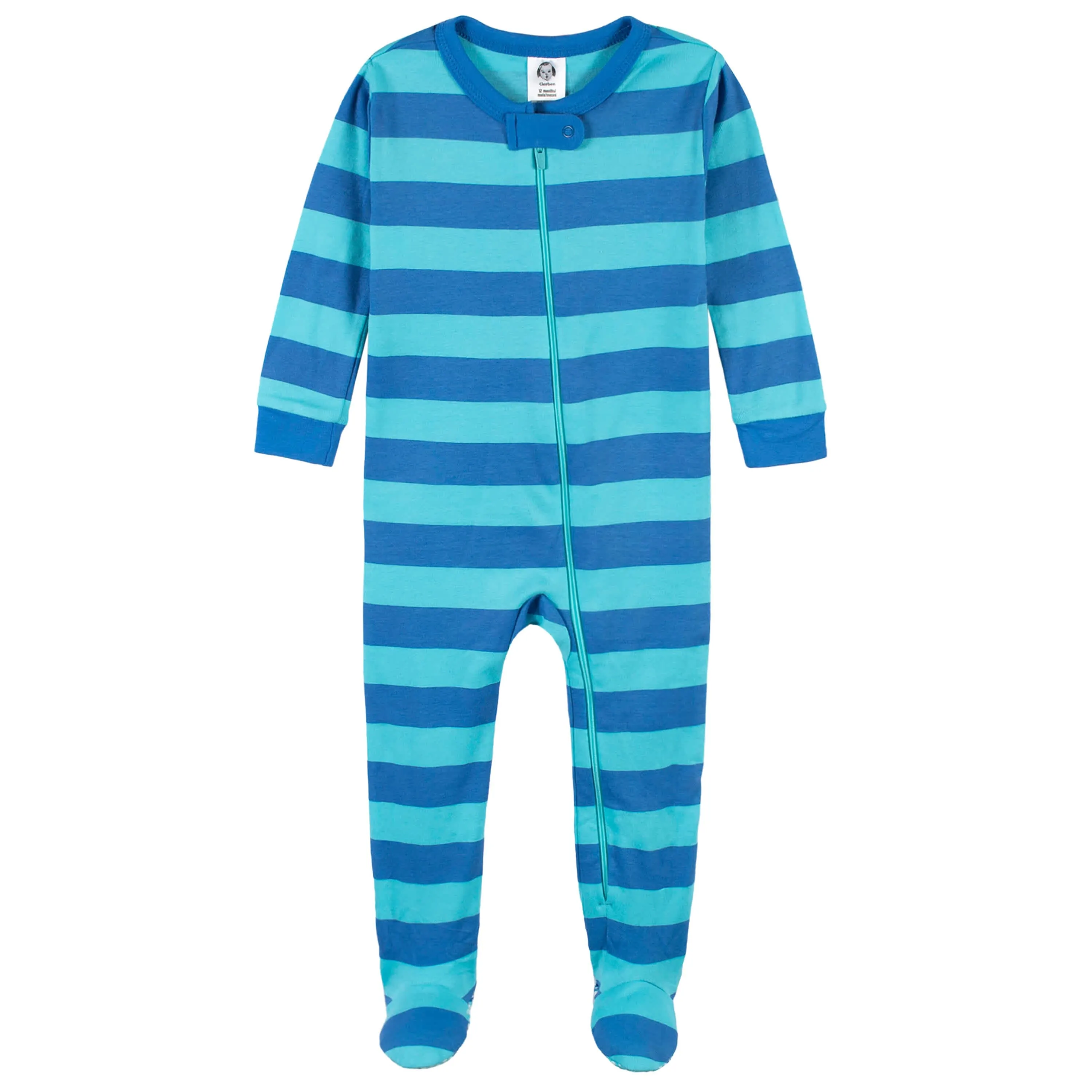 2-Pack Baby & Toddler Boys Shark Zone Snug Fit Footed Cotton Pajamas