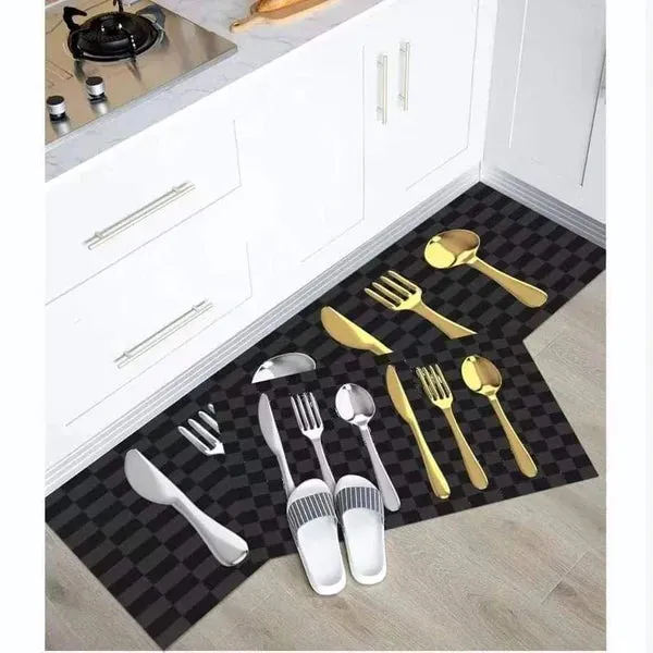 2pcs Kitchen Mats with Super Non-slip Underside