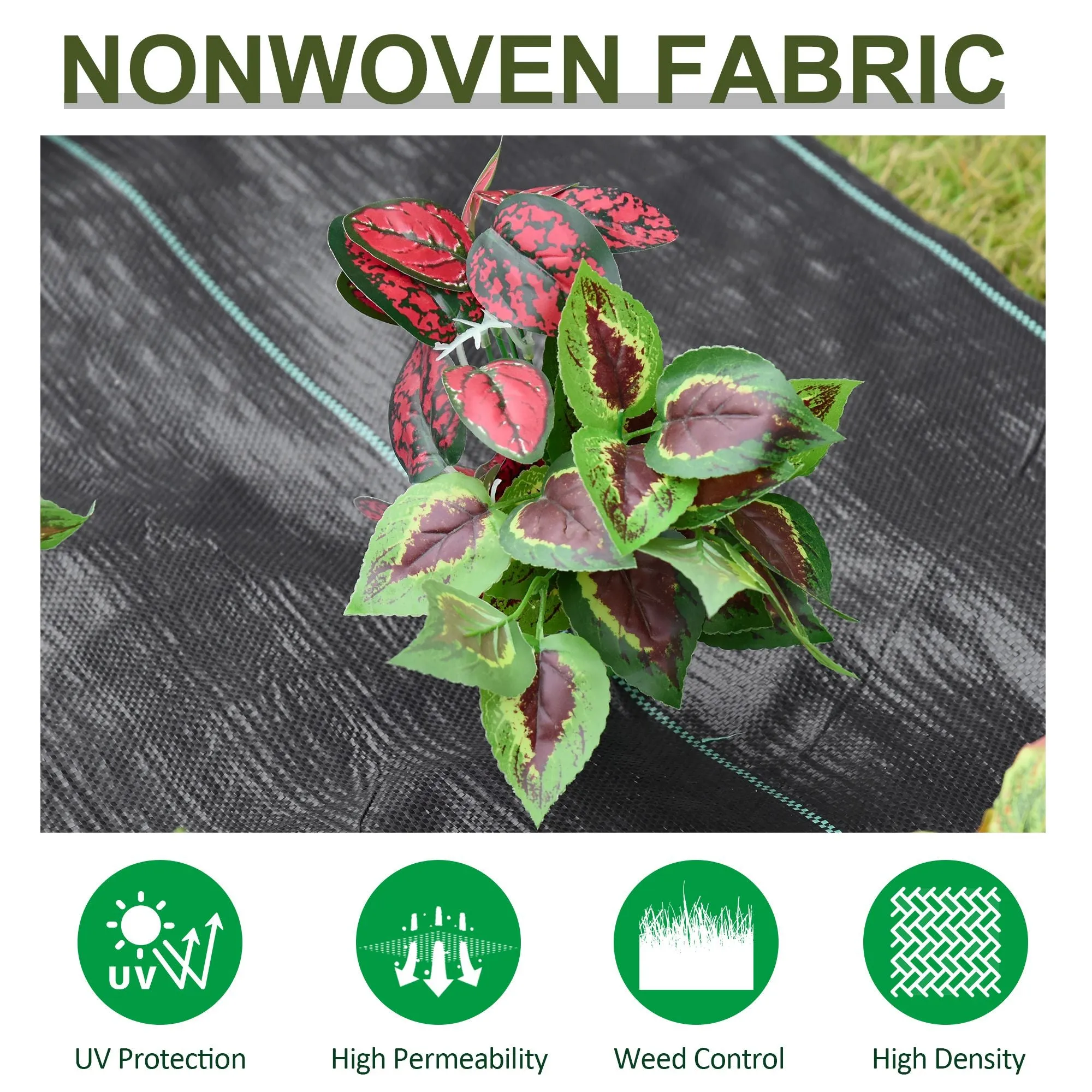 2x50m Gardener Premium Weed Barrier Landscape Fabric Durable & Heavy-Duty Weed Block Gardening Mat, Easy Setup & Superior Weed Control