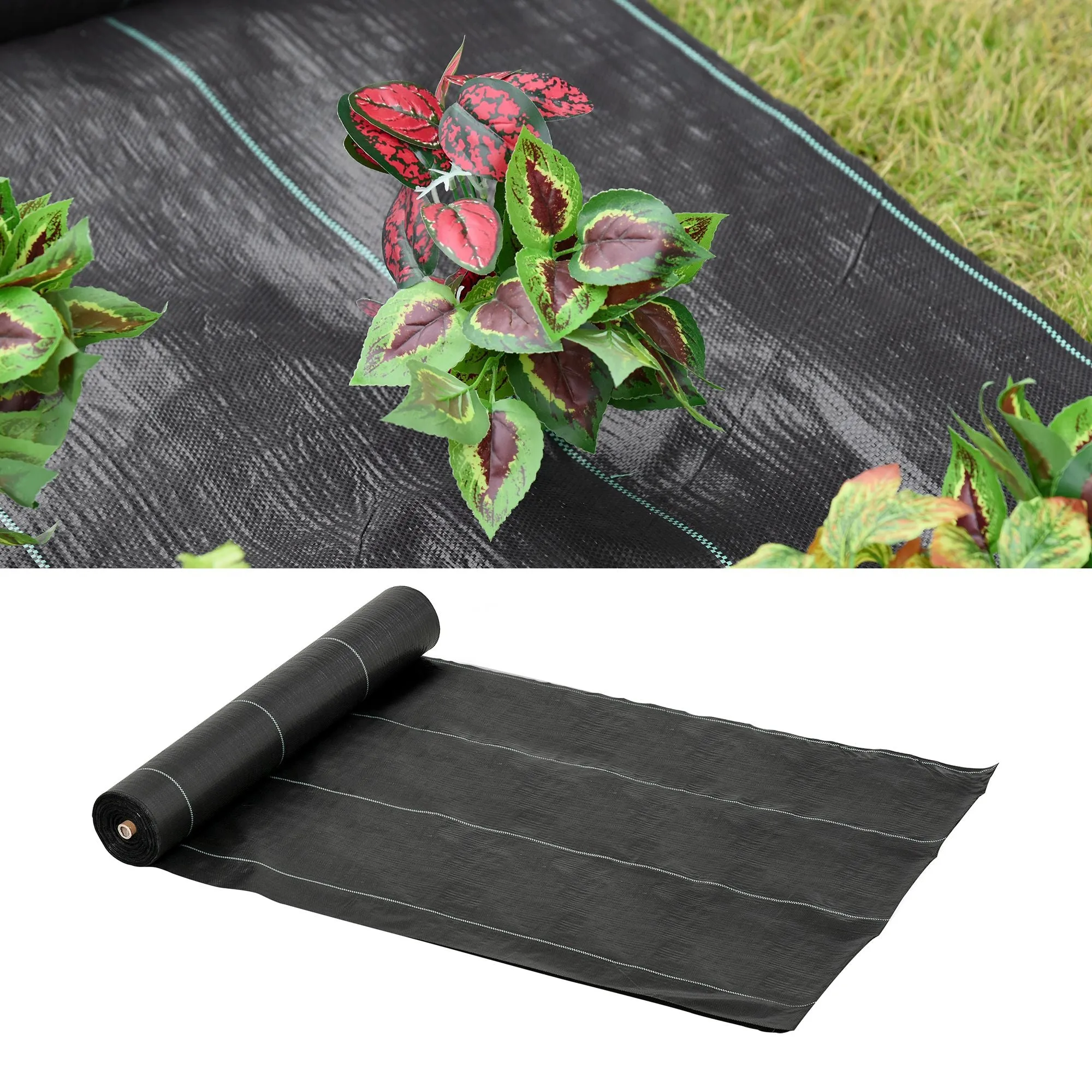 2x50m Gardener Premium Weed Barrier Landscape Fabric Durable & Heavy-Duty Weed Block Gardening Mat, Easy Setup & Superior Weed Control