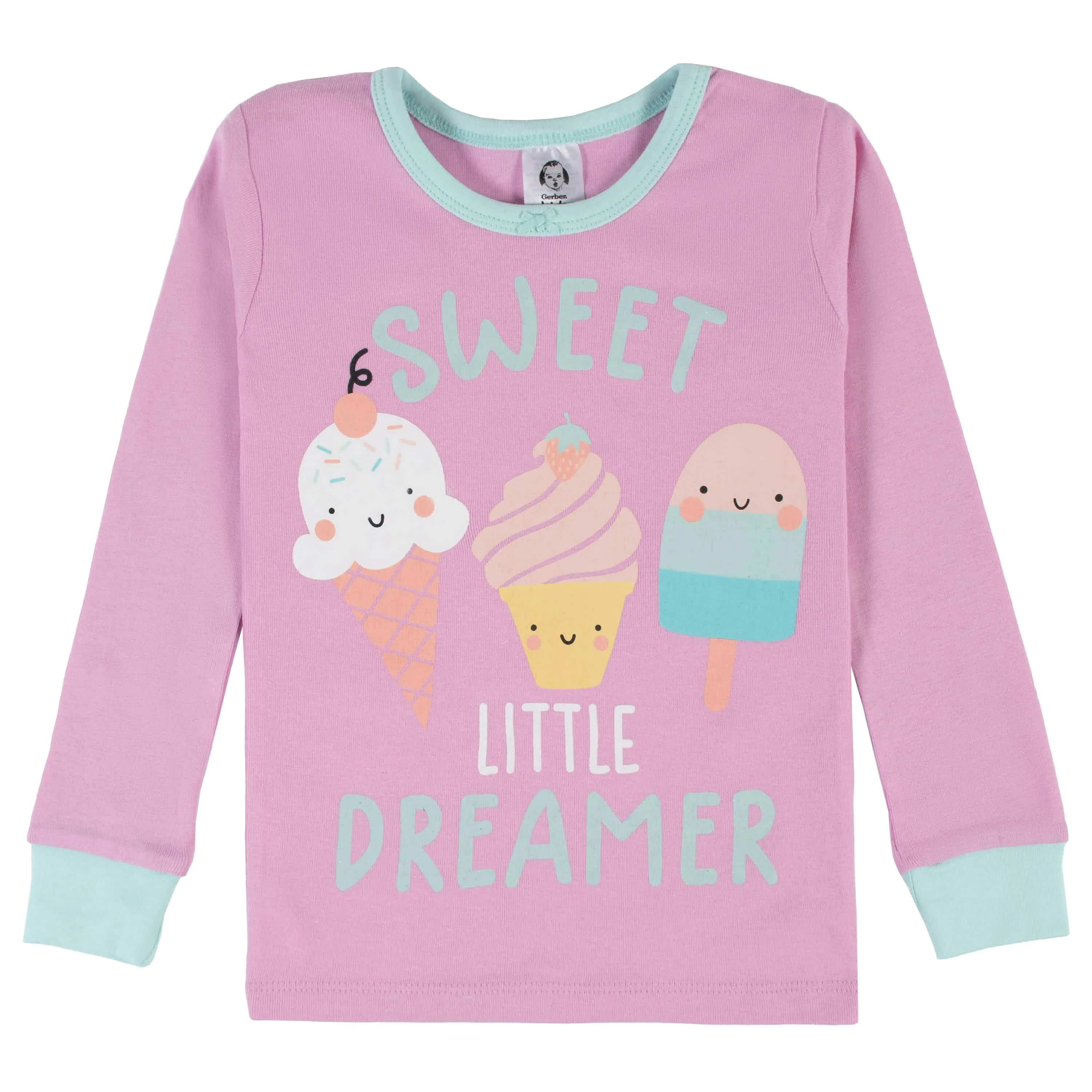 4-Piece Infant & Toddler Girls Ice Cream Dreams Snug Fit Cotton Pajamas