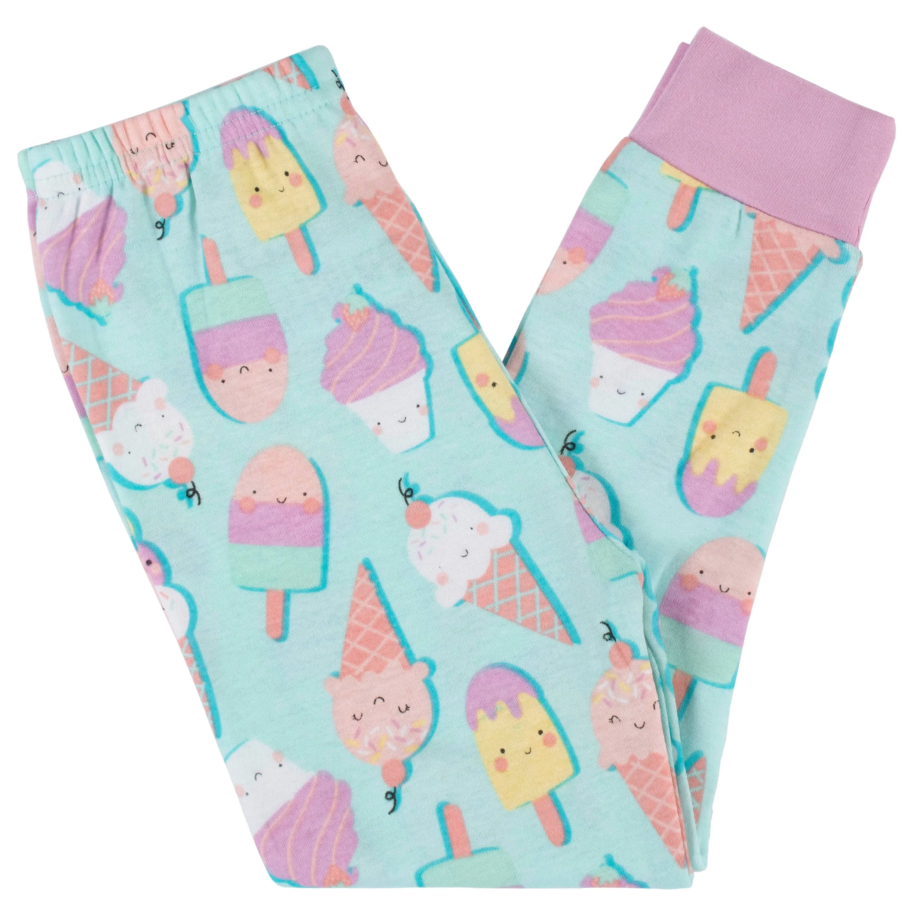 4-Piece Infant & Toddler Girls Ice Cream Dreams Snug Fit Cotton Pajamas