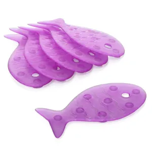 Anti-slip Bathroom Floor Stickers Fish Aubergine