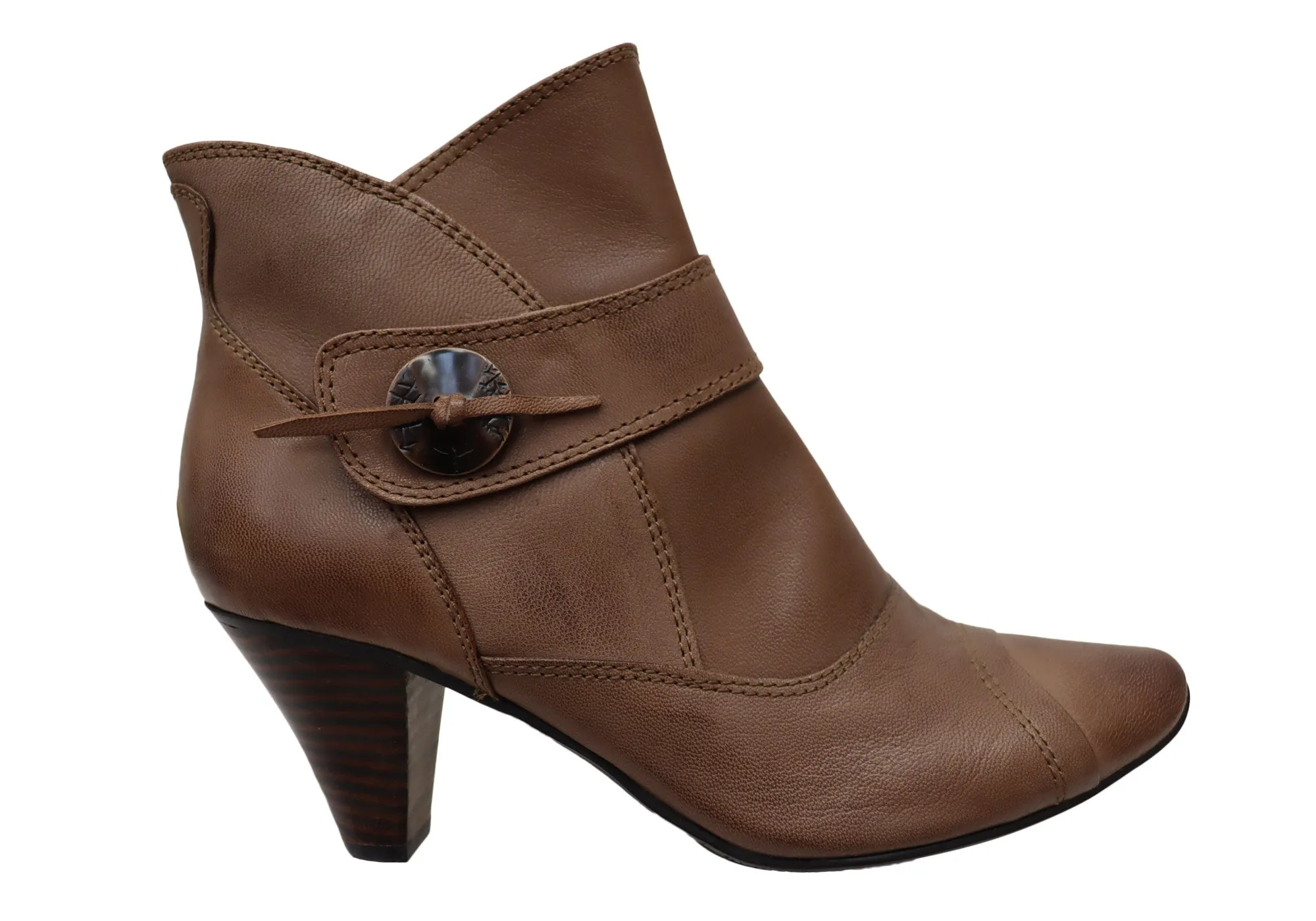 Birthmark Theodora Womens Comfortable Leather Ankle Boots