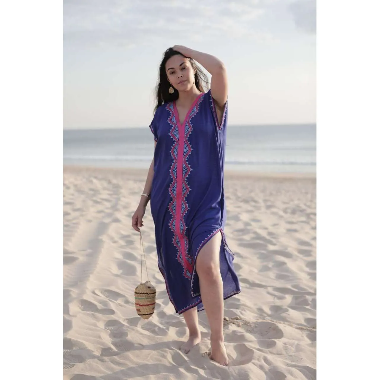 Blue Zahra Boho Trendy Kaftan-Moroccan kaftan