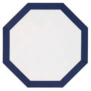 Bordino Octagon Placemats - White/Navy