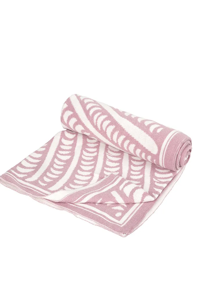 Burke Pink Cotton Baby Blanket - 80x100cm