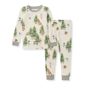 Burt's Bees Organic Two-Piece Pajamas Christmas Tree Farm