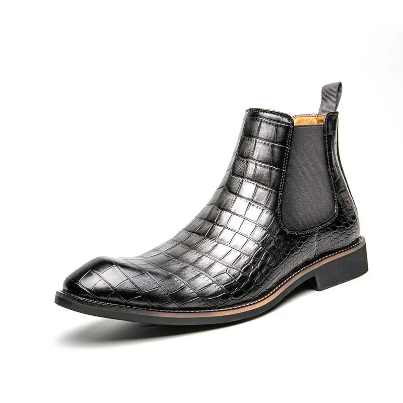 Casual snake pattern boots