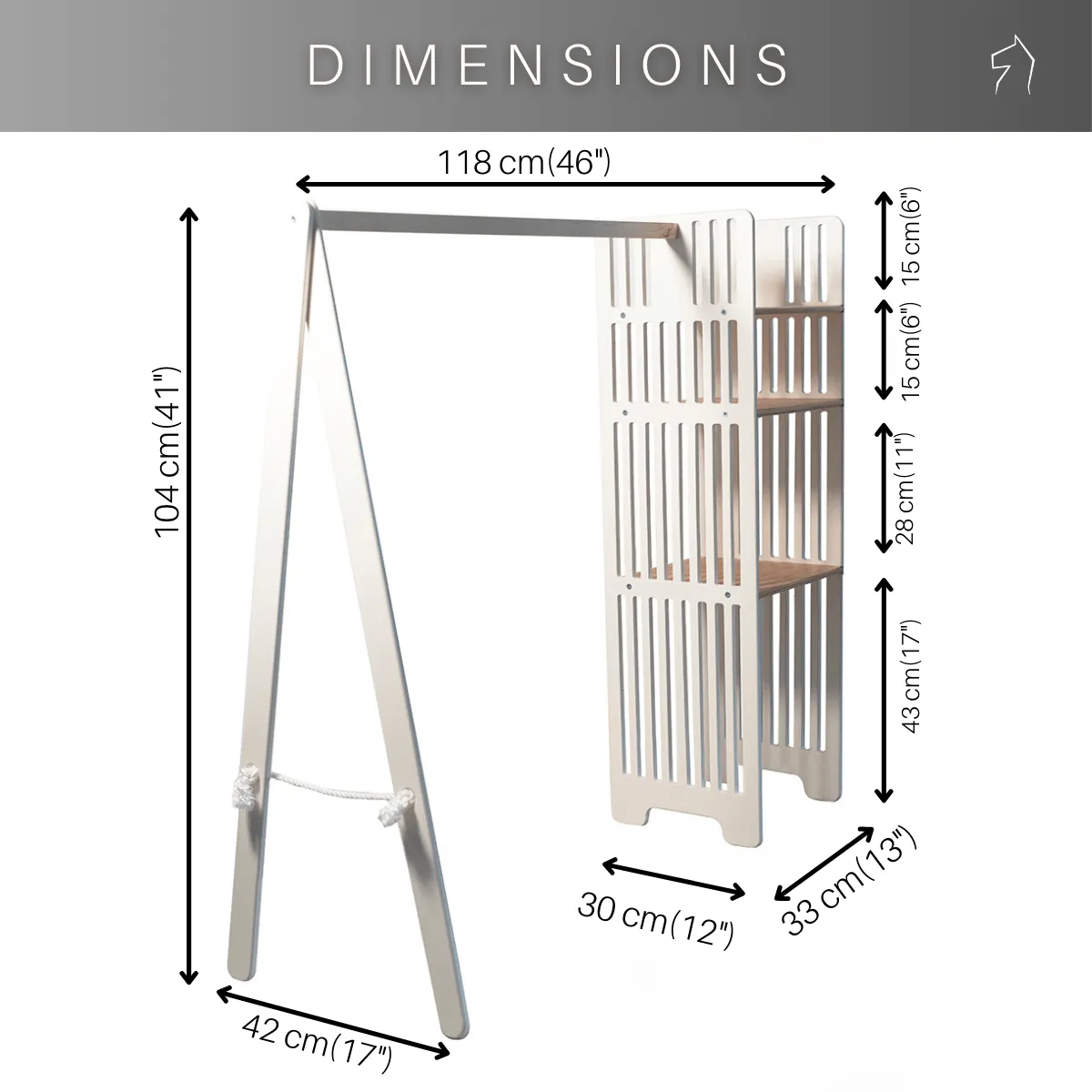 Children Wooden Wardrobe, Kids Clothing Rack