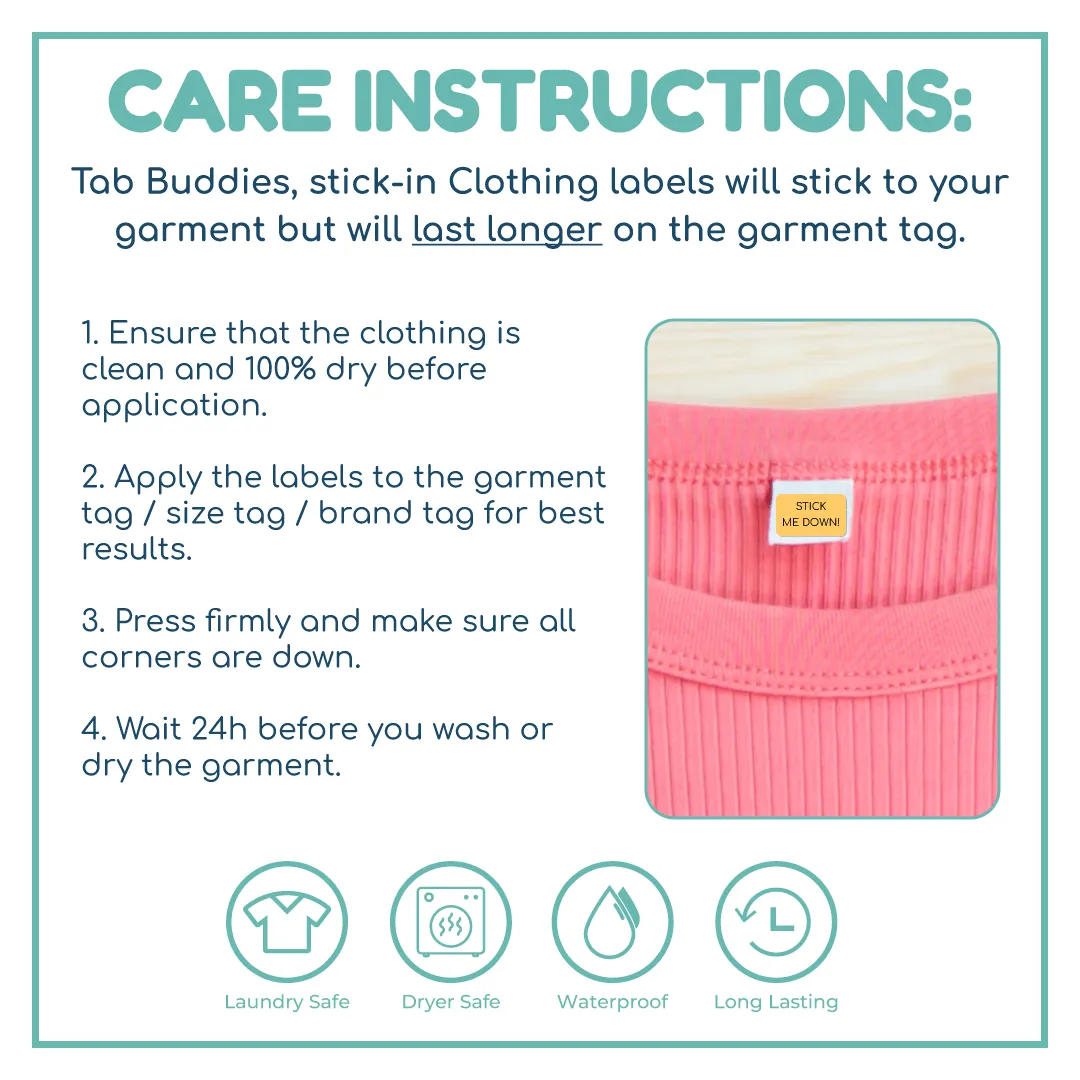 Clothing Tag Buddies - Customise your own