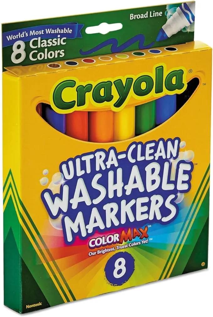 Crayola Ultra-Clean Washable Marker Broad Line Pack of 8 587808