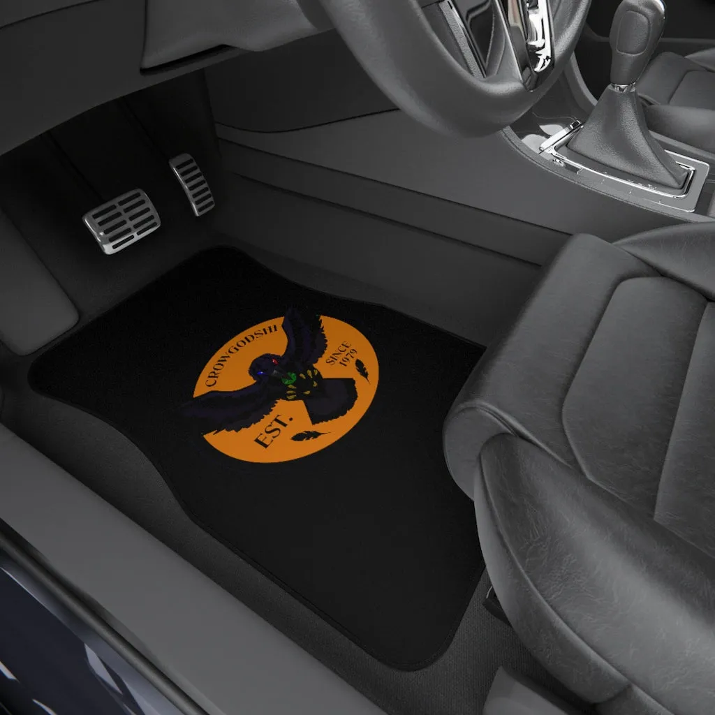 Crowgodshi Car Mats (2x Front), ORANGE