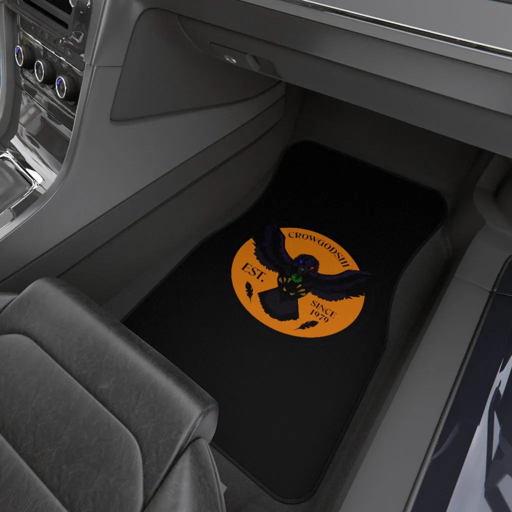 Crowgodshi Car Mats (2x Front), ORANGE