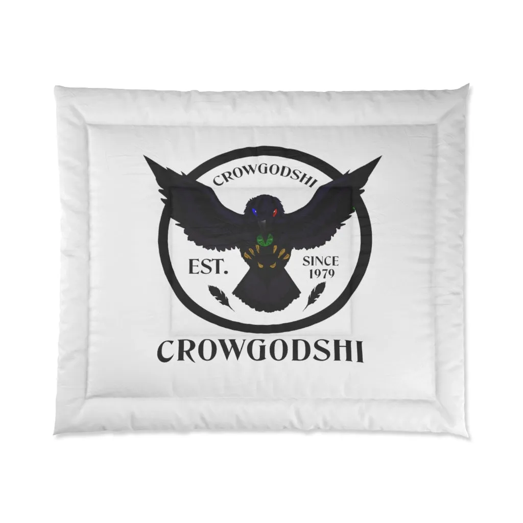 Crowgodshi First Generation Comforter, WHITE LOGO