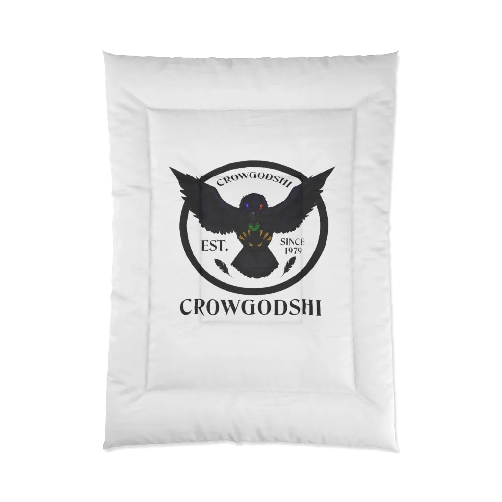 Crowgodshi First Generation Comforter, WHITE LOGO