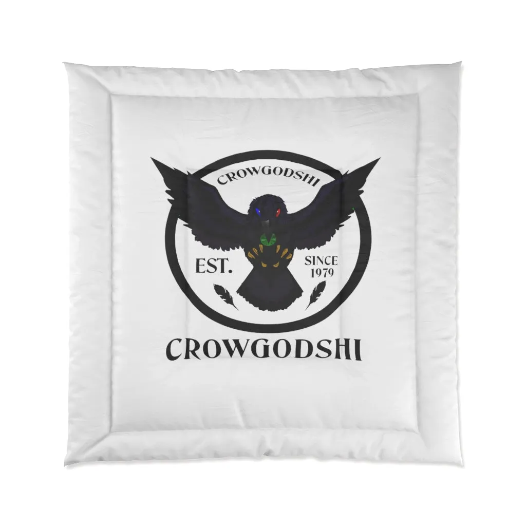 Crowgodshi First Generation Comforter, WHITE LOGO