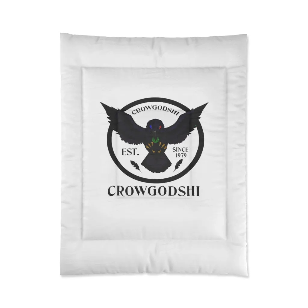 Crowgodshi First Generation Comforter, WHITE LOGO