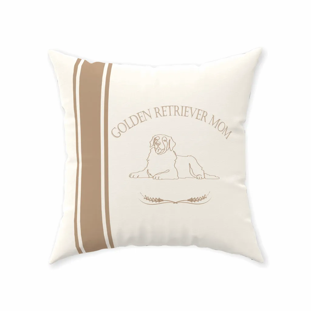 Custom Dog Breed Mom Farmhouse Stripe Design Floor Pillow