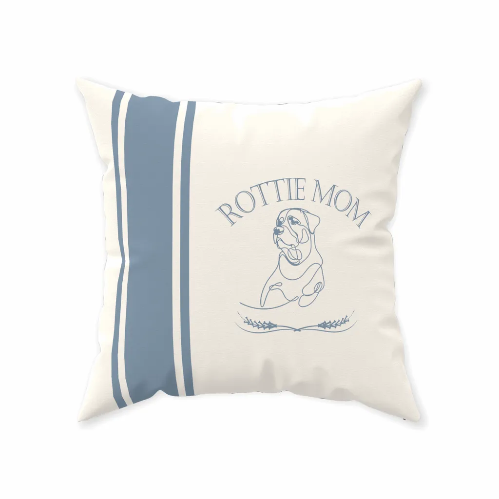 Custom Dog Breed Mom Farmhouse Stripe Design Floor Pillow