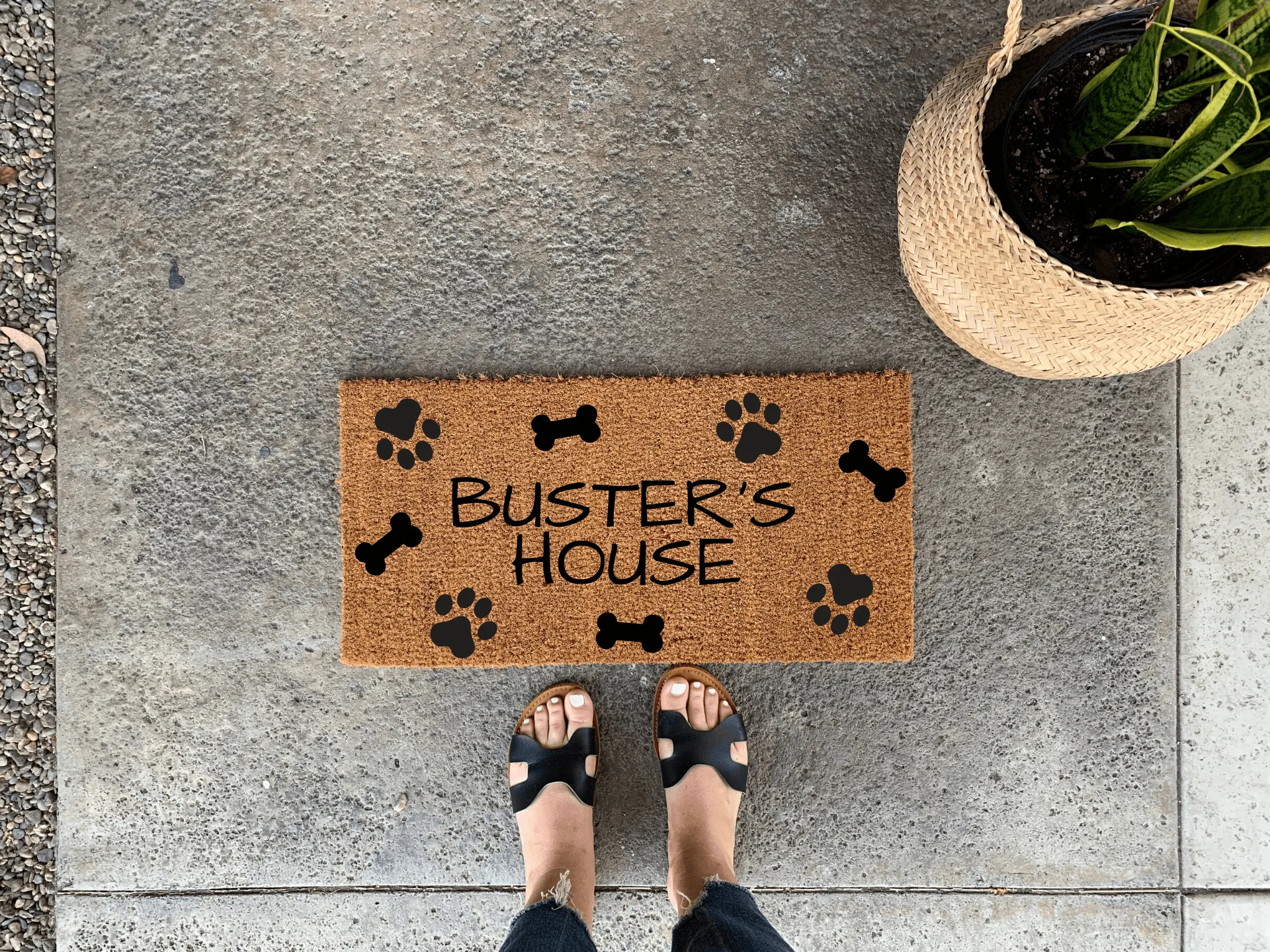 Custom Dog House Mini Dog Door Doormat-12" x 24"