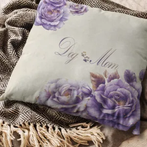 Dog Mom French Country Lavender Rose Floor Pillow