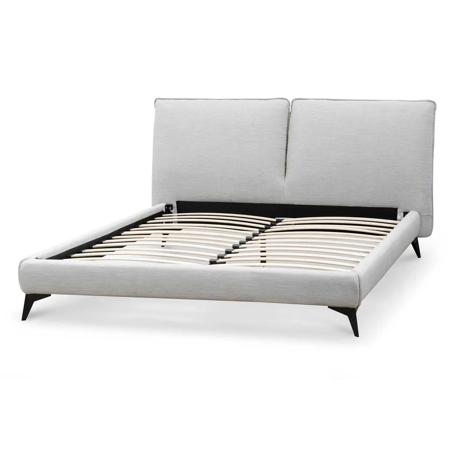 Fabric Queen Bed - Pearl Grey