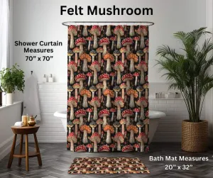 Felt Mushroom Custom Bath Mat