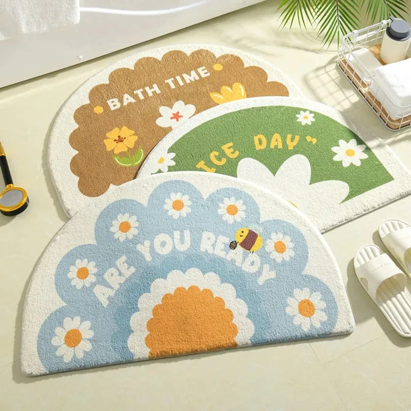 Floral Non-Slip Kawaii Doormats