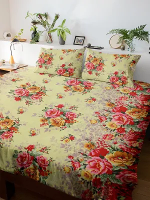 Floral Printed Family Bedsheet - Just ₹550! 🌸