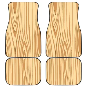 Front and Back Car Mats - Wood Grain