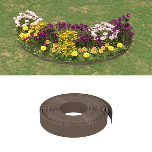 Garden Edgings 5 pcs Brown 10 m 10 cm Polyethylene