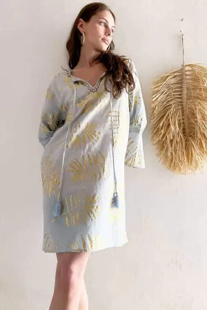 Gold Palm Tunic Dress