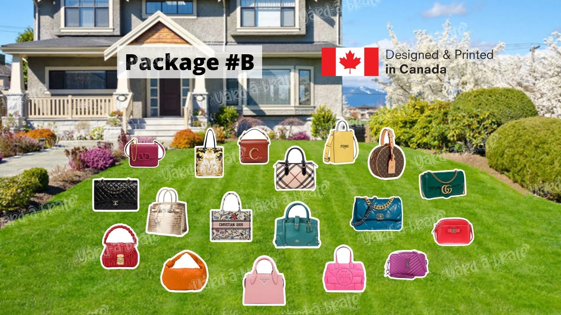 Handbags Signs Package – Handbag 10” - 18” Tall (Total 9pcs or 18pc) |Yard Sign Outdoor Lawn Decorations