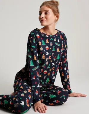 Joules | Dreamley Long Sleeve Jersey Pajama Set | Women's