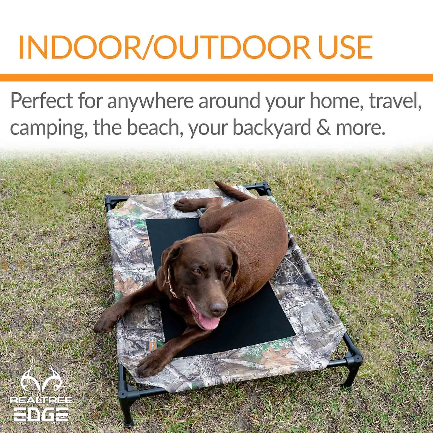 K&H Pet Products Original Pet Cot Elevated Dog Bed, Realtree Edge