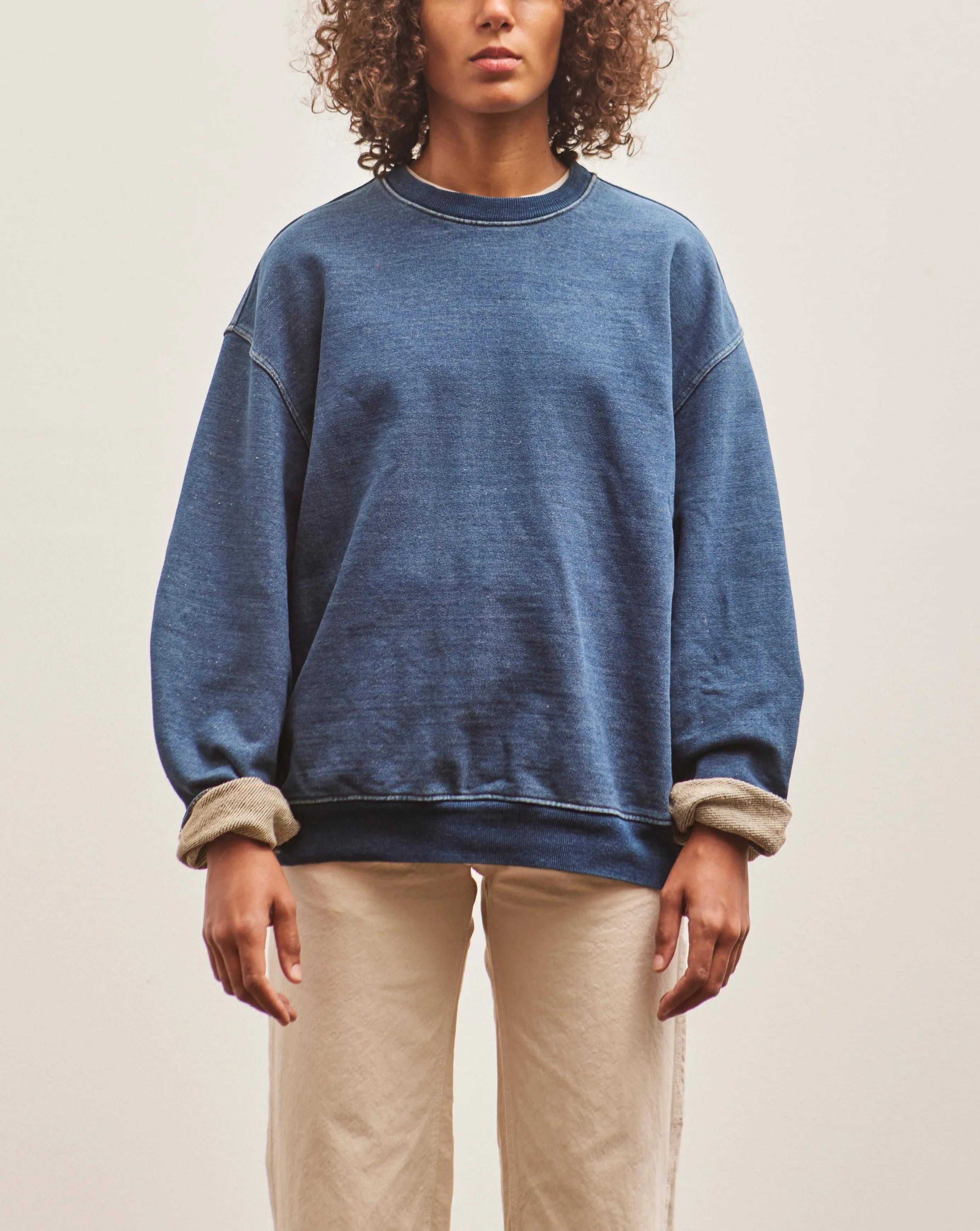 Kapital IDG SWT Knit T-BACK BIG SWT, Indigo