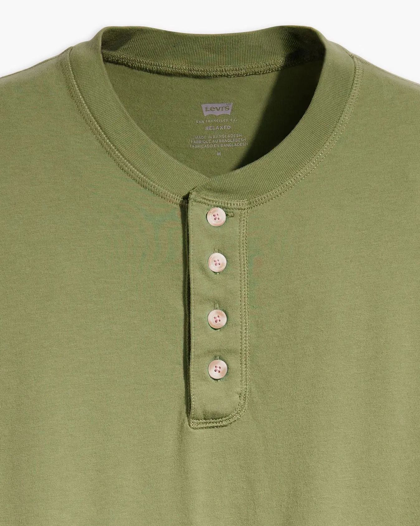 Levi's® S/S 4 Button Henley - Bluish Olive