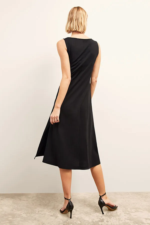 Milano Dress - Organic Jersey Pima Cotton :: Black