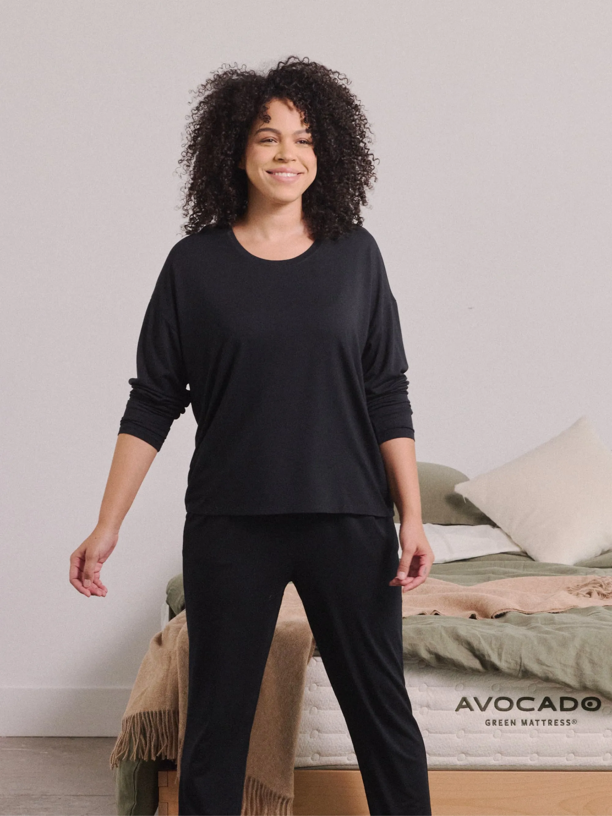 Modal Pajama Long Sleeve Tee