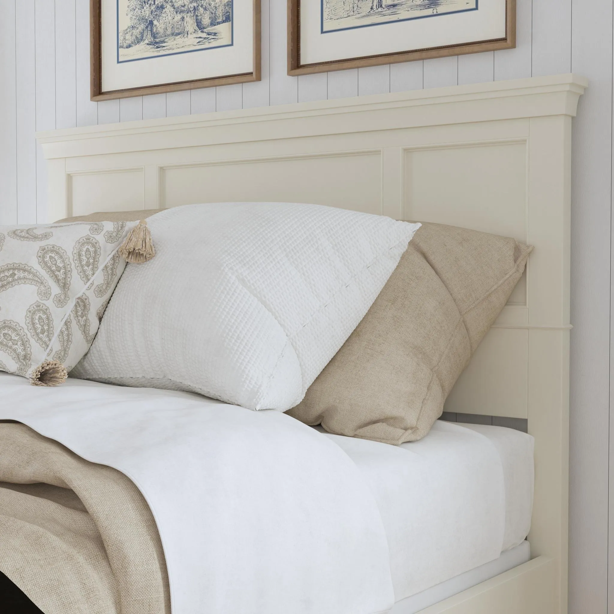 Naples Off-White Queen Bed