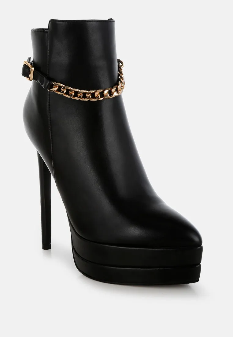 Narok Metallic Chain Detail Boots