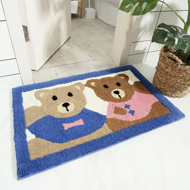 New Bathroom Rug Floor Pad Modern Non-slip Bath Mat Mechanical Wash Home Decor Carpet Non Slip Bathroom Mat