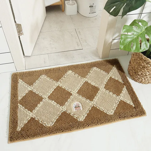 New Bathroom Rug Floor Pad Modern Non-slip Bath Mat Mechanical Wash Home Decor Carpet Non Slip Bathroom Mat