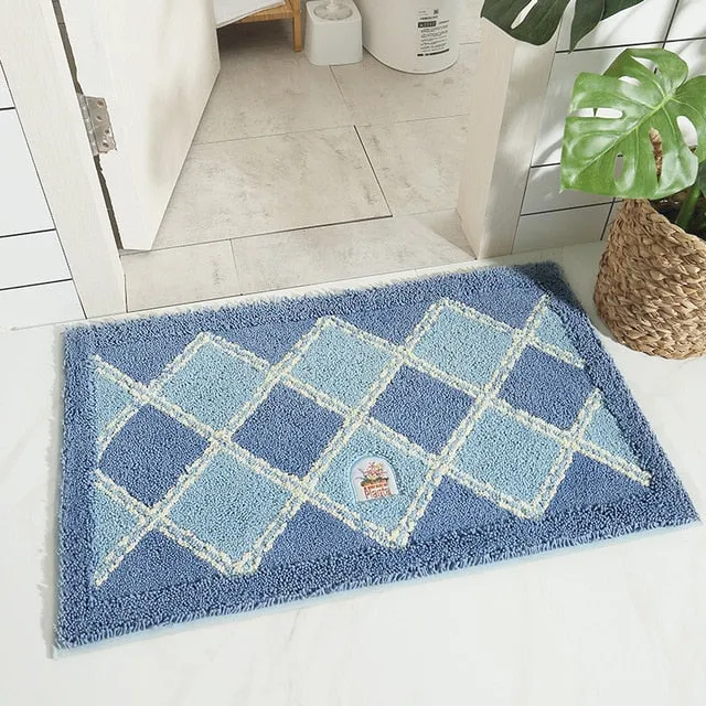 New Bathroom Rug Floor Pad Modern Non-slip Bath Mat Mechanical Wash Home Decor Carpet Non Slip Bathroom Mat