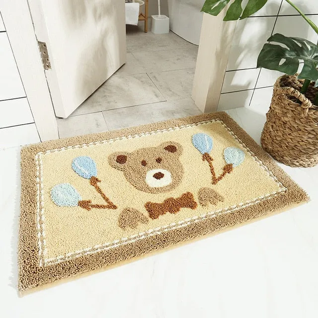 New Bathroom Rug Floor Pad Modern Non-slip Bath Mat Mechanical Wash Home Decor Carpet Non Slip Bathroom Mat