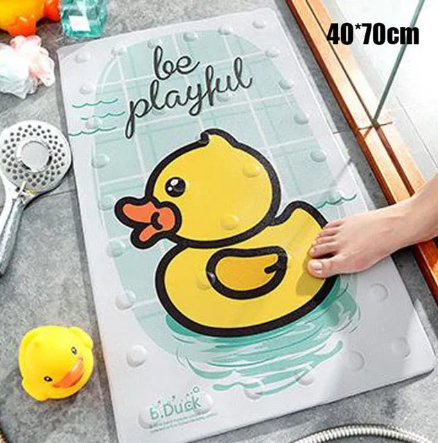 Non Slip Bathroom Rug Little Yellow Duck Bath Mat Suction Pad Bath Mats Cartoon Rubber Eco-Friendly Non Slip Mat Bedroom Rugs