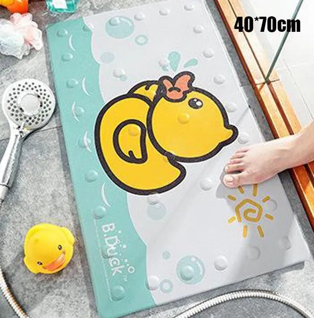 Non Slip Bathroom Rug Little Yellow Duck Bath Mat Suction Pad Bath Mats Cartoon Rubber Eco-Friendly Non Slip Mat Bedroom Rugs